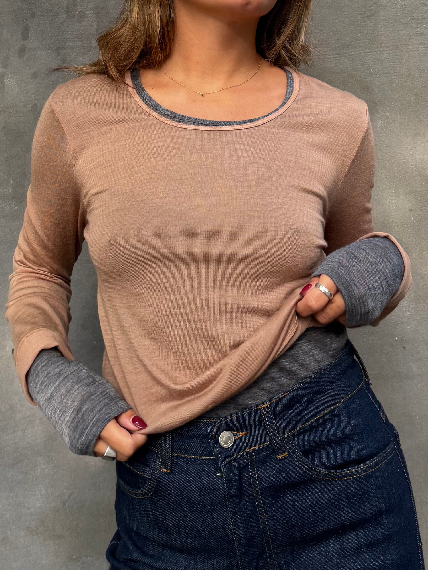 Basic Apparel Rinja LS Tee T-shirts 833 Portobella